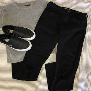 **Black ripped Jeans**